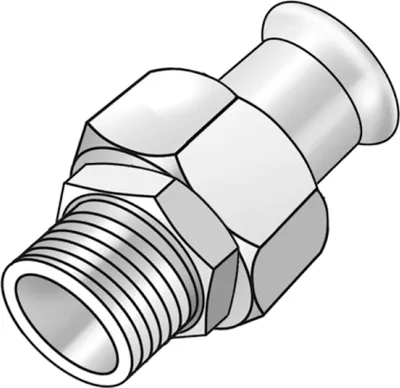 Produktbild von KE Kelit CP451, STEELFIX, C-Stahl Pressholländer, AG 42x6/4", 1 Stk.