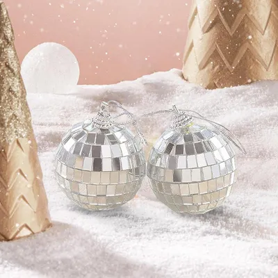 Set von 24 Disco-Spiegelkugeln zur Dekoration
