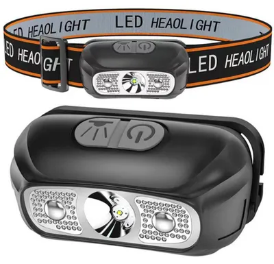 Obrázek produktu pro Čelovka Leantoys s LED diodami, dva režimy, nabíjení přes USB, výdrž až 5 hodin