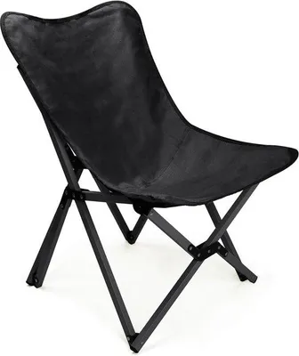Immagine prodotto di Sedia da campeggio pieghevole - Piccola sedia da campeggio, portata massima 120 kg, con borsa per il trasporto, ideale per la spiaggia, la pesca, il giardino, i festival, colore nero