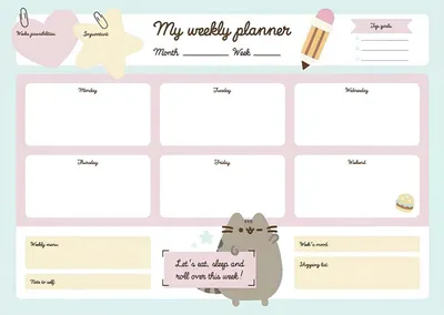 Produktbild von Pusheen - Wochenplaner aus der Foodie Kollektion