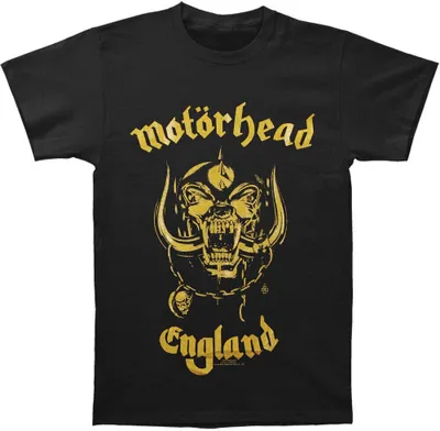 Produktbild von Motorhead - "England Classic Gold" T-Shirt für Herren/Damen Uni RO972 (XL) (Schwarz)