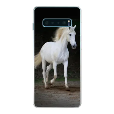 Produktbild von MuchoWow® Handyhülle Schutzhülle Hülle für Samsung Galaxy S10 Plus Pferde - Sand - Dunkel Silikon Softcase Handy Hülle - Schutzhülle