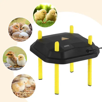 Zdjęcie produktu dla Ikodm Podgrzewacz dla piskląt 25 x 25 cm, 30 W, z regulatorem temperatury – czarno-żółty, do kurcząt i drobiu