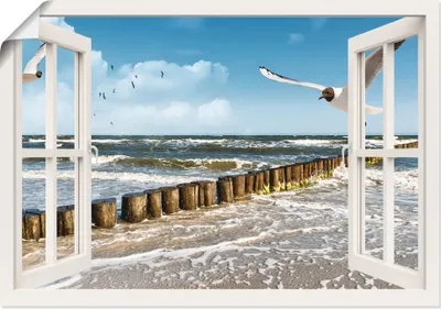 Produktbild von DeVIce: Fensterblick -Ostsee, Produkt:Poster, Größe (HxB):50x70 cm / Poster