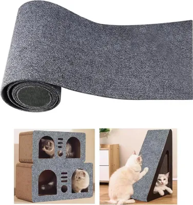 Produktbild von 200 cm x 40 cm Selbstklebende Katzenkratzmatte, DIY-Kratzbrett, Katzenkratzbrett, Katzenkratzmatte, Anti-Kratzband für Katzenständer, Holzgriff, Katzenturm