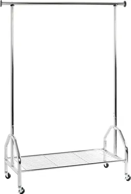 Produktbild von Garderobenstange >43090< Rollgarderobe, in chrom, Metall - 120x165x50cm (BxHxT)