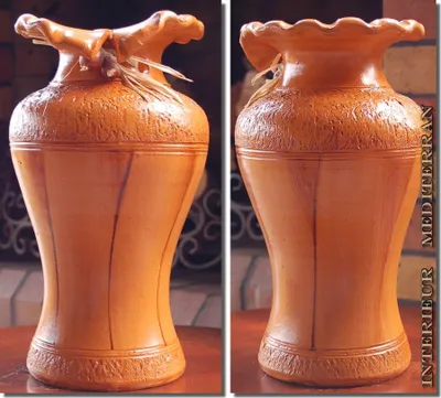 Produktbild von TISCHVASE "CORTADO" - Größe: ca.30 CM Hellbraun