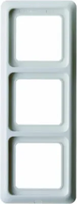 Image de Cadre Berker, triple, joint, encastré, IP44, blanc polaire, brillant, 1 pièce.