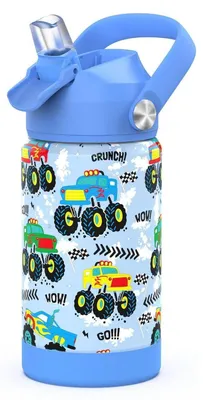 Obrázok produktu pre Nerezová fľaša na pitie s brčkom, 350 ml, bez BPA, s tesnením proti úniku, termofľaša