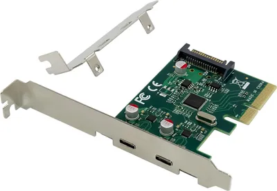 Produktbild von Conceptronic EMRICK 2-Port USB 3.2 Gen 2 Typ-C PCI-Express-Karte