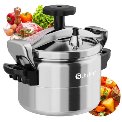 Produktbild von Schnellkochtopf Scheffler Schnellkochtopf Induktion Dampfkochtopf (7 L, Ø 24cm), für alle Herdarten, Pressure Cooker Mit 3 Sicherheitssystem