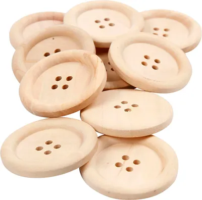 Produktbild von holzknöpfe braun 35 mm 10 Stück