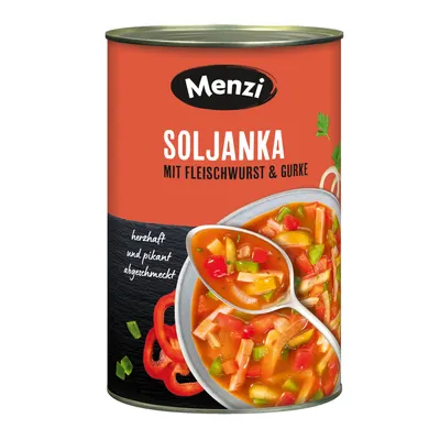 Zdjęcie produktu dla Menzi Soljanka z kiełbasą mięsną z licznymi nadzieniami 4200 g