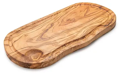 Image de Planche à découper en bois d'olivier, dimensions 39x18 cm