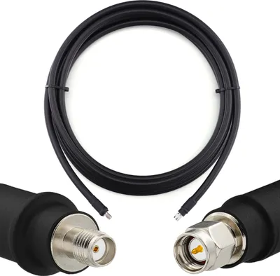 Produktbild von 50m SMA Stecker auf SMA Buchse Antennenkabel – 8D-FB Ultra-Verlustarmes Ø11.1mm Verlängerungskabel (50 Ohm) – für LTE CDMA GSM DCS 3G 4G 5G Signalverstärker/WLAN-Router/Ham/ADS-B/GPS/RF-Radio