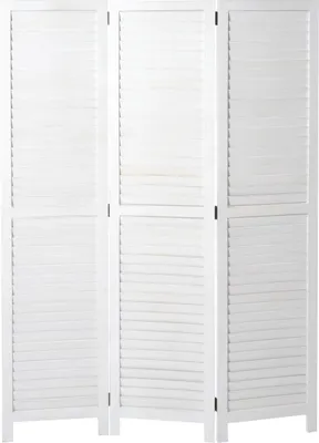 Image de Paravent HWC-C30, Séparation de pièce Cloison de séparation, Shabby-Look Vintage, 170x120cm ~ blanc