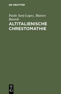 Produktbild von Altitalienische Chrestomathie