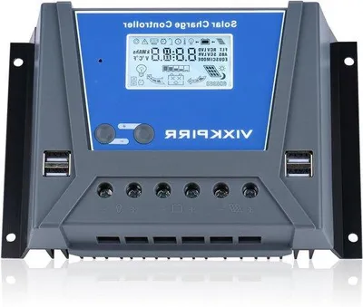Immagine prodotto di Regolatore solare PWM - Controllo del sistema energetico - Rilevamento automatico della batteria - 80 A - Grigio