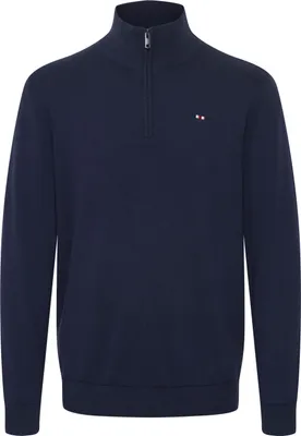 Produktbild von FQ1924 FQElias Herren Strickpullover Troyer Feinstrick Pullover mit Stehkragen und Reißverschluss
