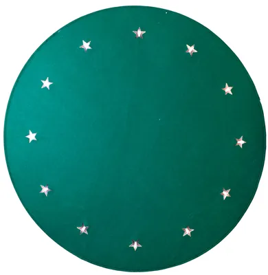 Produktbild von Best Season LED-Baumteppich, Material: Filz, Farbe grün, ca. 1 m Ø, 12 w/w LED, Trafo, indoor, 607-06