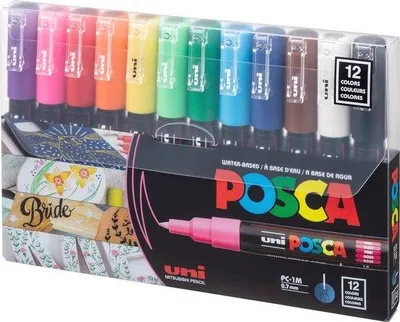 Obrázok produktu pre Sada 12 fixiek s extra tenkou špičkou – ideálne pre kreatívne projekty