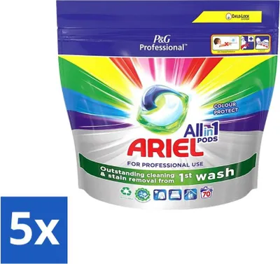 Produktbild von Ariel Color All-In-1 Waschmittel-Pods – Schützt die Farben – 70 Wäschen - Vorteilspack - 5 Stücke