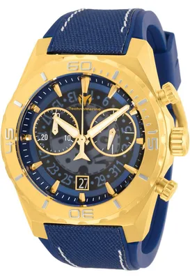 Produktbild von TechnoMarine Reef TM-519009 Herrenuhr - Quarzwerk - Edelstahl mit blauem Zifferblatt - 48 mm