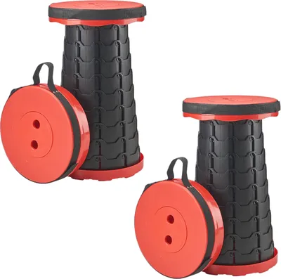 Produktbild von 2er Pack Tragbarer Klapphocker, leicht und dennoch stabil, mit Einer Tragkraft von 150 kg, einziehbarer Kunststoffhocker, Campingstuhl - F2OLDYSEAT