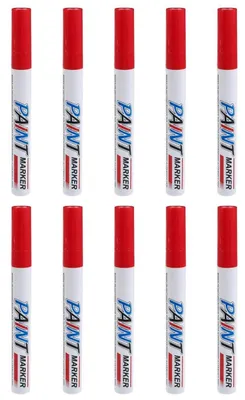 Immagine prodotto di Marcatori per lapidi, colore rosso, confezione da 10 pezzi, in plastica, resistenti alla luce e all'acqua