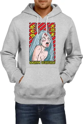 Obrázek produktu pro Pánská Mikina S Kapucí Japan Manga Anime Comics Animation Naruto Kaguya, Man M / Vřesově šedá
