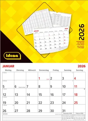 Produktbild von Idena Monatsterminplaner 2026 DIN A4