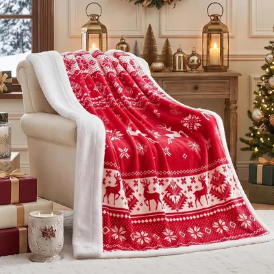 Produktbild von Weihnachtsdecke 130x150 cm Kuscheldecke