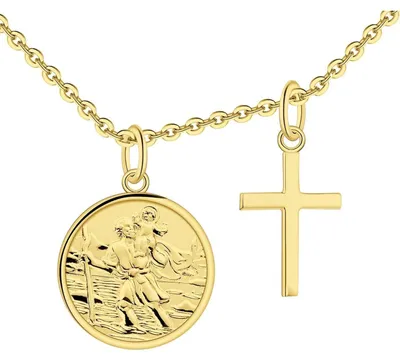Zdjęcie produktu dla Srebrny łańcuszek/bransoletka z motywem Świętego Krzysztofa, srebro próby 925, styl antyczny. Religijny amulet, biżuteria dla mężczyzn i kobiet