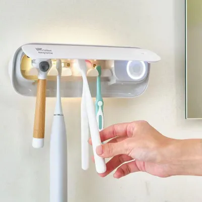 Image de INF Stérilisateur de brosses à dents intelligent UVC avec séchage par ventilateur