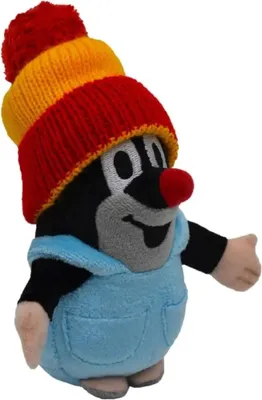 Immagine prodotto di La piccola talpa con pantaloni, berretto rosso e giallo, 14 cm, talpa in peluche