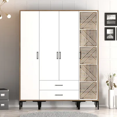 Obrázok produktu pre MOB, Šatníková skriňa - Kiara STP (orech + biela)