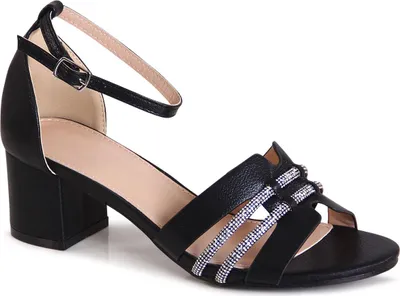 Produktbild von topschuhe24 3177 Damen Riemchen Sandaletten Glitzer Hochzeit, Farbe:Schwarz, Größe:38 EU