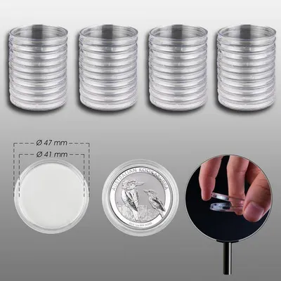 Produktbild von Prophila Collection 40 Münzkapseln 41 mm Kookaburra 1 Oz, Koala, 1 Oz, Panda Silber, 1 Oz, Britannia 1 Oz