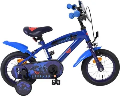Immagine prodotto di Bicicletta Superman per bambini - ragazzi - 12 pollici - blu