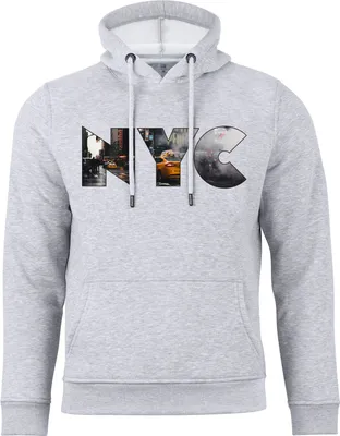 Produktbild von Cotton Prime® Hoodie Skyline New York - Weltenbummler Kollektion XL Grau-Melange