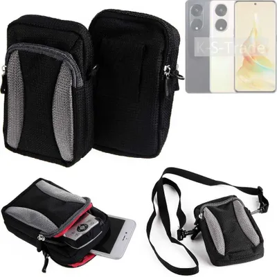 Produktbild von K-S-Trade Holster Schutz Hülle kompatibel mit Oppo Reno8 T Handy Hülle Gürteltasche Umhängetasche mit Zusatzfach schwarz