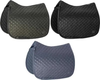 Produktbild von Eskadron ESSENCE Schabracke " GLITTER - MESH " darkolive, black, doveblue Form - Dressur Farbe - black