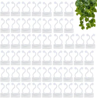Zdjęcie produktu dla Opakowanie zawierające 50 uchwytów do pnączy, uchwyty ścienne do roślin, uchwyty ścienne do roślin, mocowania ścienne do roślin, podpory ścienne do pnączy, samoprzylepne uchwyty ścienne do roślin, do mocowania roślin (kolor zielony)
