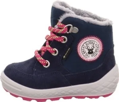 Produktbild von Legero Stiefelette Leder \ GROOVY BLAU/PINK VELOUR/TEXTIL Kinderschuhe