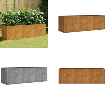 Image de vidaXL Lit surélevé 120x40x40 cm acier corten - Lit surélevé - Bac à plantes - Bac à fleurs