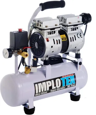 Produktbild von IMPLOTEX 480W Silent Flüsterkompressor Druckluftkompressor nur 48dB leise ölfrei flüster Kompressor Compressor