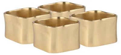 Produktbild von Estia Serviettenringe 4er Set Napkin Rings Glas 5x3 cm transparent Tischdeko modern