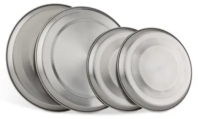 Productafbeelding van Relaxdays, set van 4 roestvrijstalen afdekplaten voor kookplaten, geschikt voor afdekplaten tot 20 cm diameter