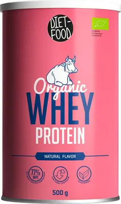 BIAŁKO SERWATKOWE NATURALNE (KONCENTRAT WPC 77) BIO 500 g - DIET-FOOD